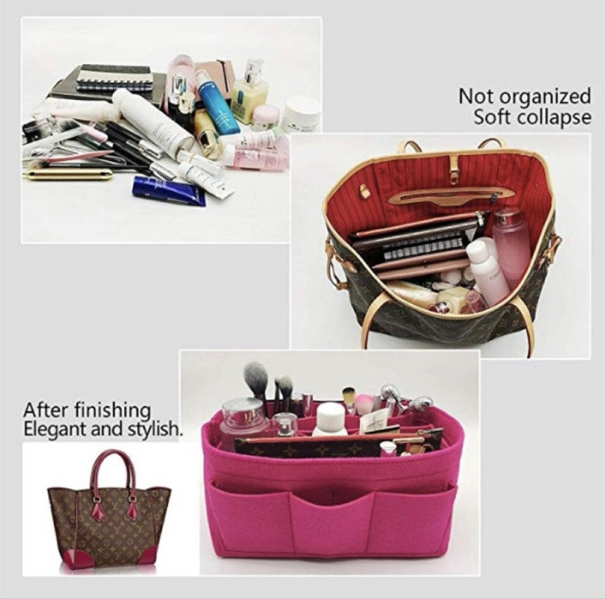 Handbag Purse Organizer Insert Shaper – Just Gorgeous Studio