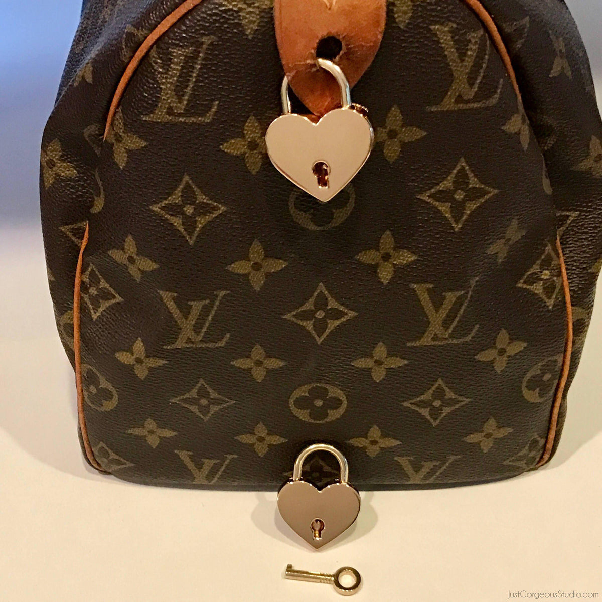 Louis Vuitton Padlock For Speedy Alma Bag Goldtone One Set