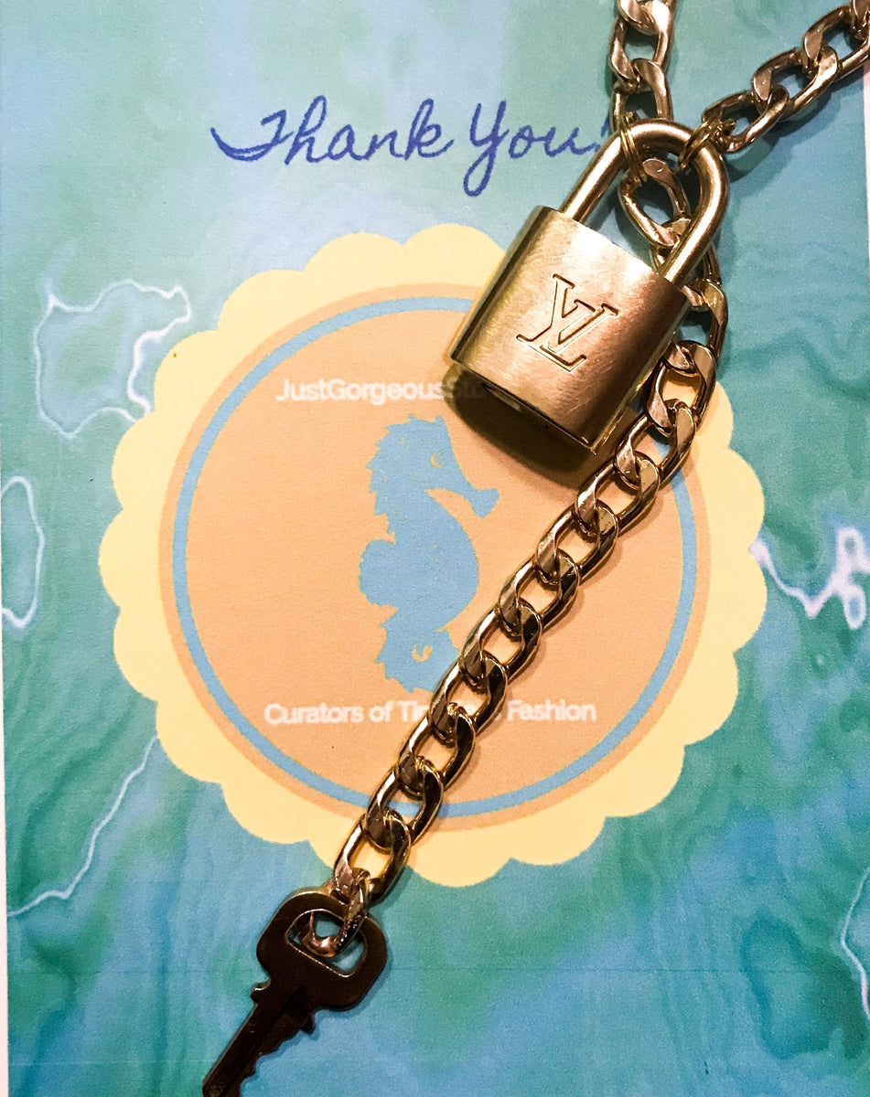 louis-vuitton lock and key necklace