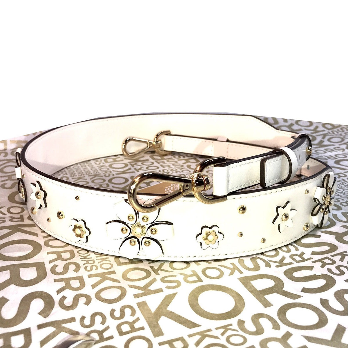 Michael Kors Pink & White Floral Leather Shoulder Strap – Just Gorgeous  Studio
