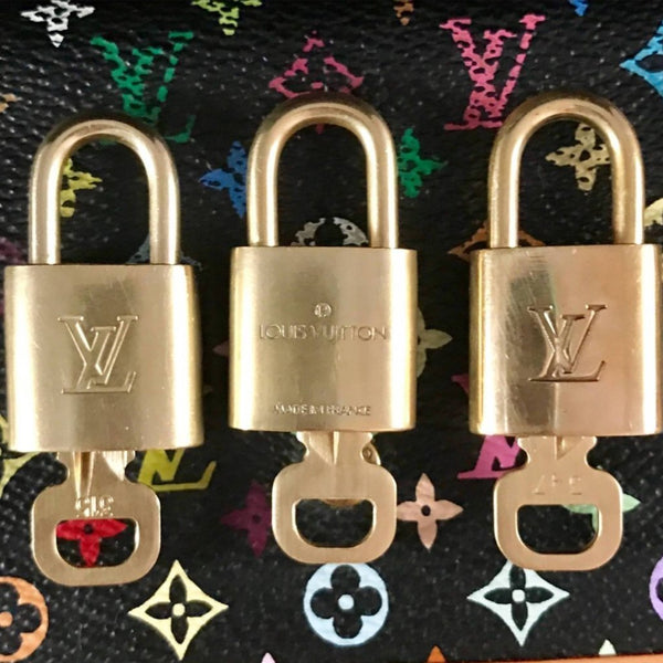 3 Matching Numbered Locks+Keys  3 Louis Vuitton Padlocks & 3 Keys