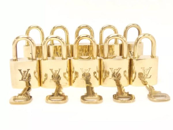 Vintage Natural Keepall Speedy Alma Vachetta Clochette Gold Lock and Keys  Set
