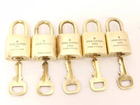 LOUIS VUITTON Polished Silver Lock and Key Set 219078