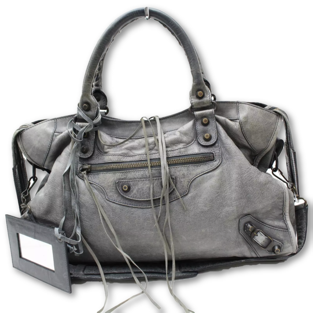 lunken Skulptur juni Balenciaga City Motorcycle Bag Grey - Guaranteed Authenticity – Just  Gorgeous Studio | Authentic Bags Only