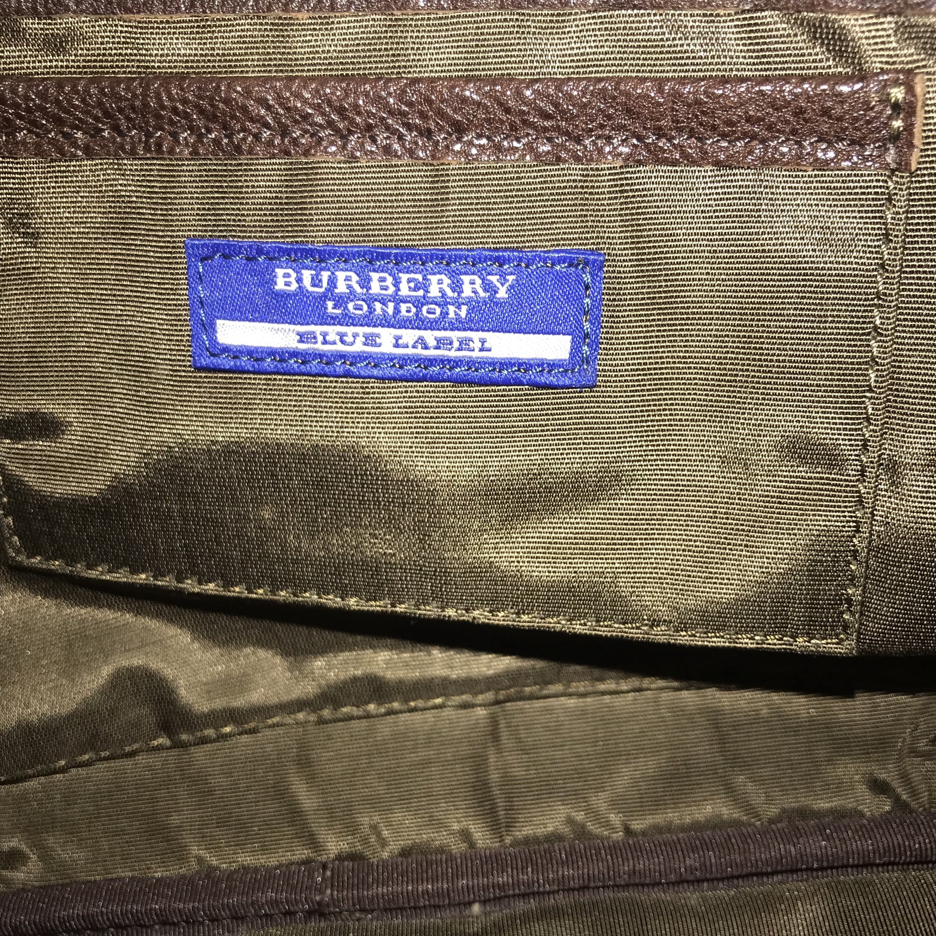 BURBERRY-Blue-Label-Canvas-Leather-Shoulder-Bag-Black-Beige – dct
