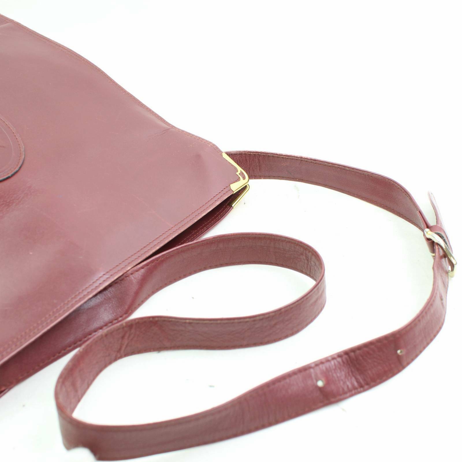 CARTIER Handbag Must Line leather/Gold Hardware Bordeaux Women