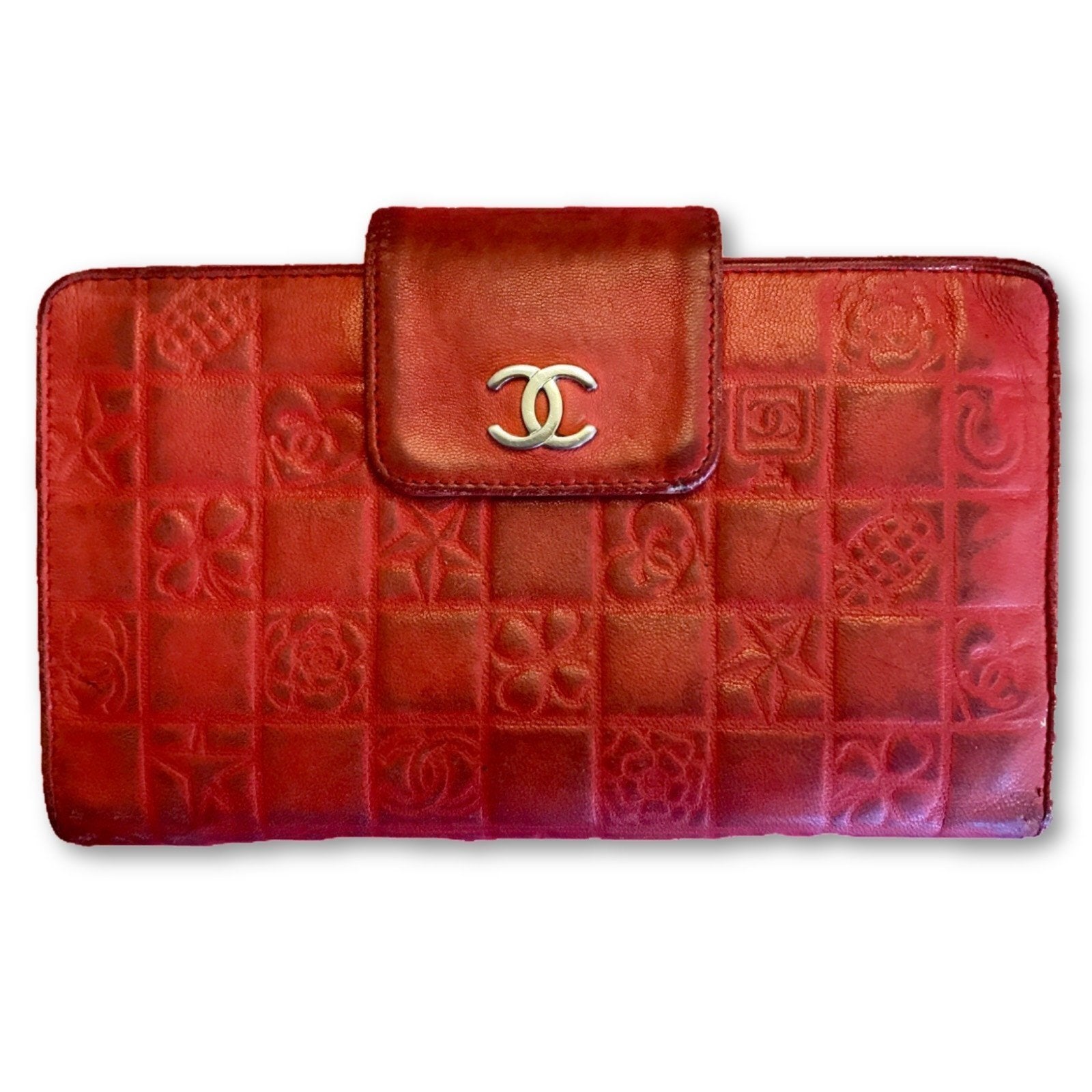 Chanel CC Metallic Quilted Leather Wallet