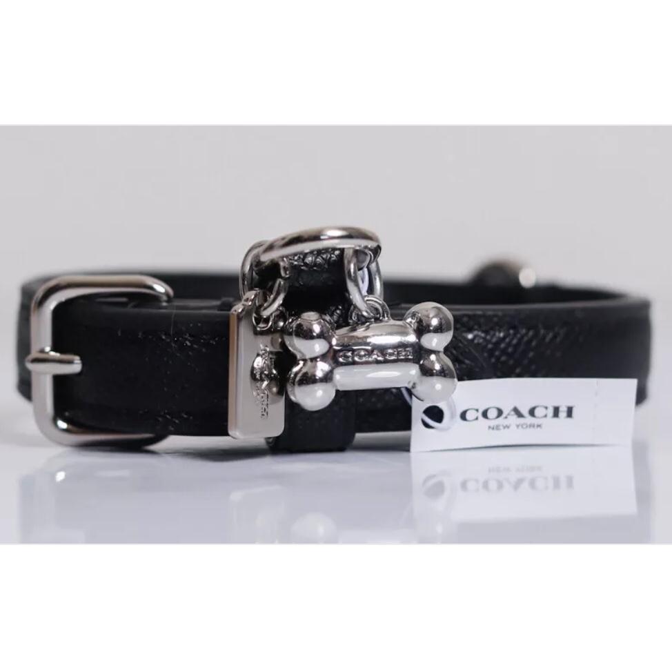 COACH®  Boxed Large Pet Collar In Signature Canvas
