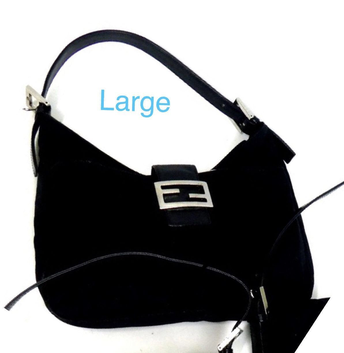 FENDI Mini Mamma Baguette Pouch Nylon Leather Black Auth 45284 ref.961824 -  Joli Closet