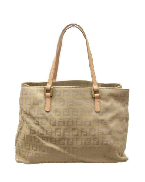 Authentic Fendi Zucca Pattern Hand Tote Beige | Authentic Bags Only