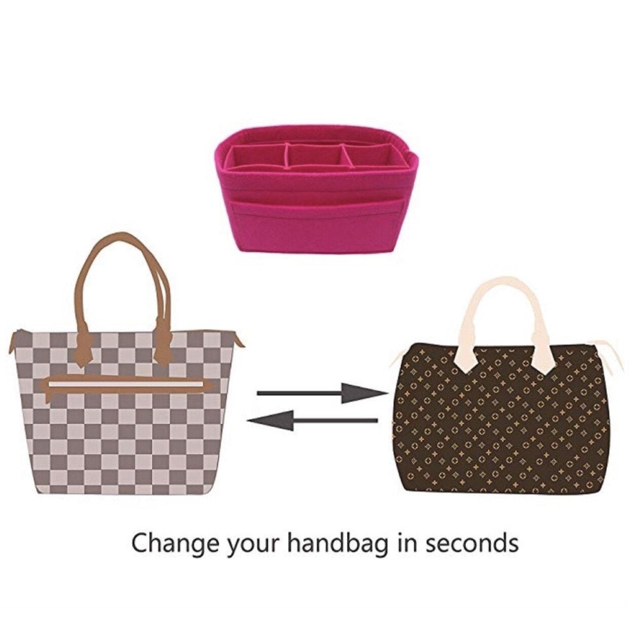 Handbag Insert Pattern Handbag Organizer Insert Purse 