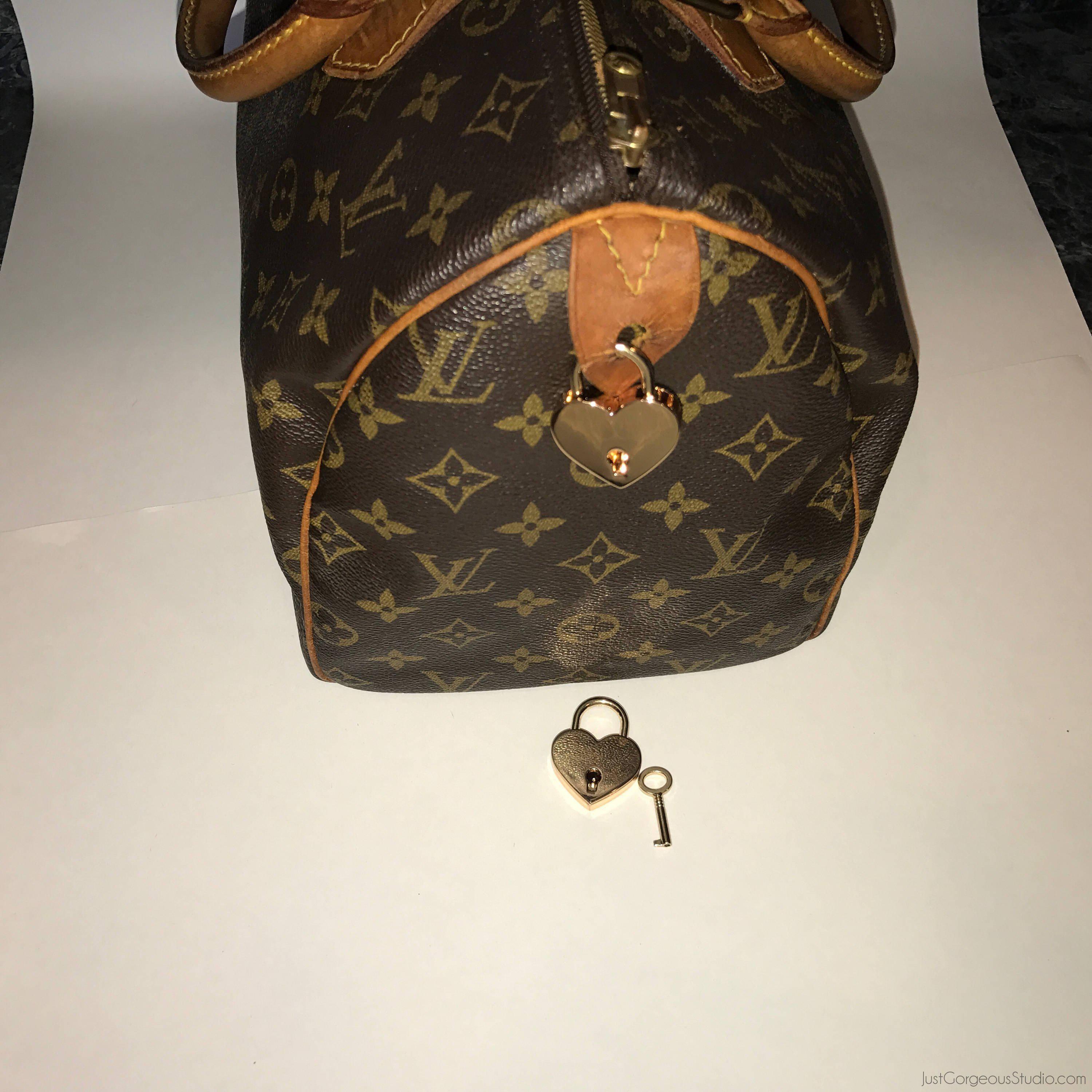 Louis Vuitton, Bags, Authenticated Louis Vuitton Speedy 3 With Lock Key  Set