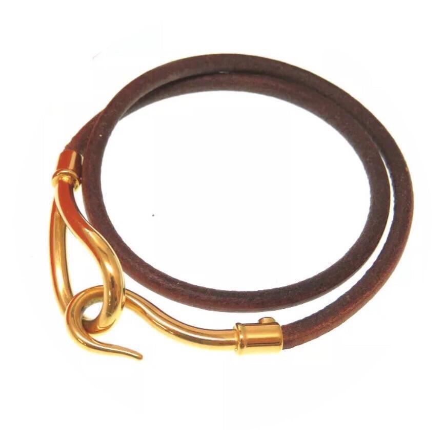 Hermes Gold Plated Hook Wrap Bracelet - My Luxury Bargain South Africa