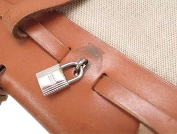Hermès Herbag Sac A Dos Toile 860102 Beige Coated Canvas Backpack