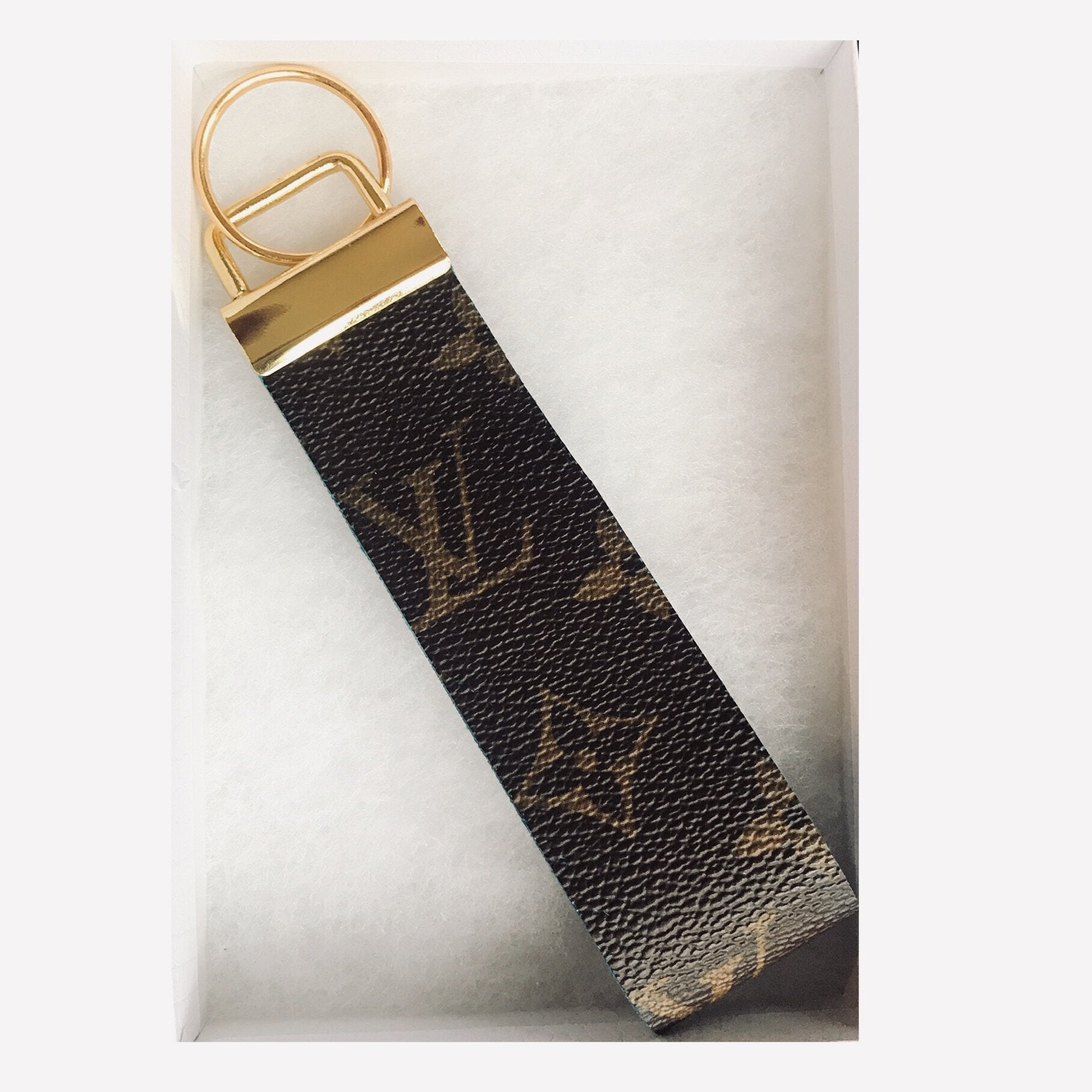 Just Gorgeous Studio Louis Vuitton Canvas Keychain Clips #3 / Brown