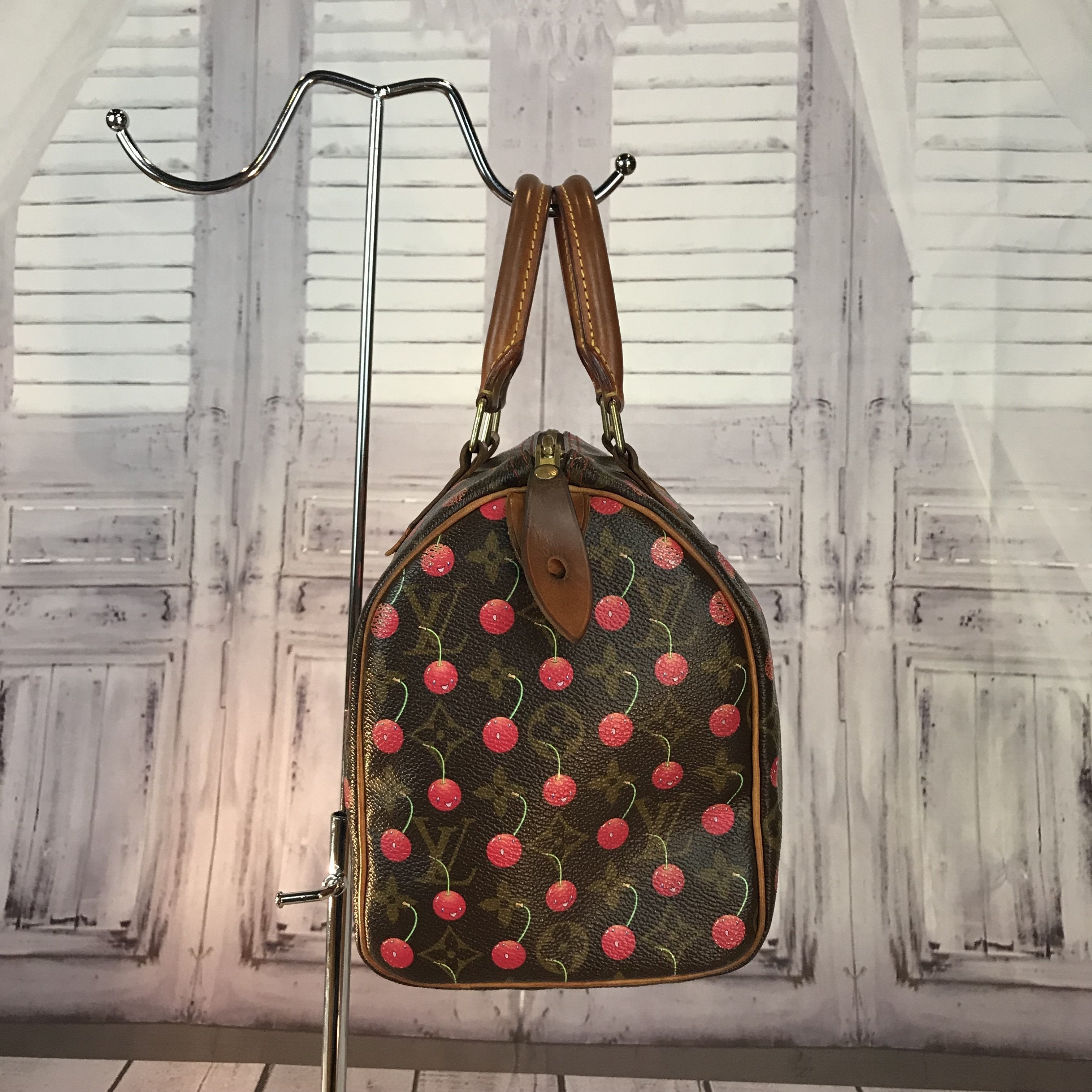 LOUIS VUITTON Monogram Twice Pochette Cerise Cherry Crossbody Bag-US