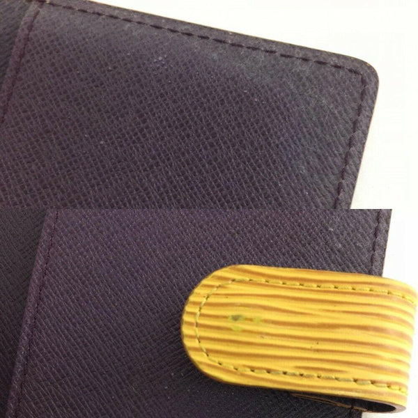 Louis Vuitton Agenda PM Yellow Leather Wallet (Pre-Owned)