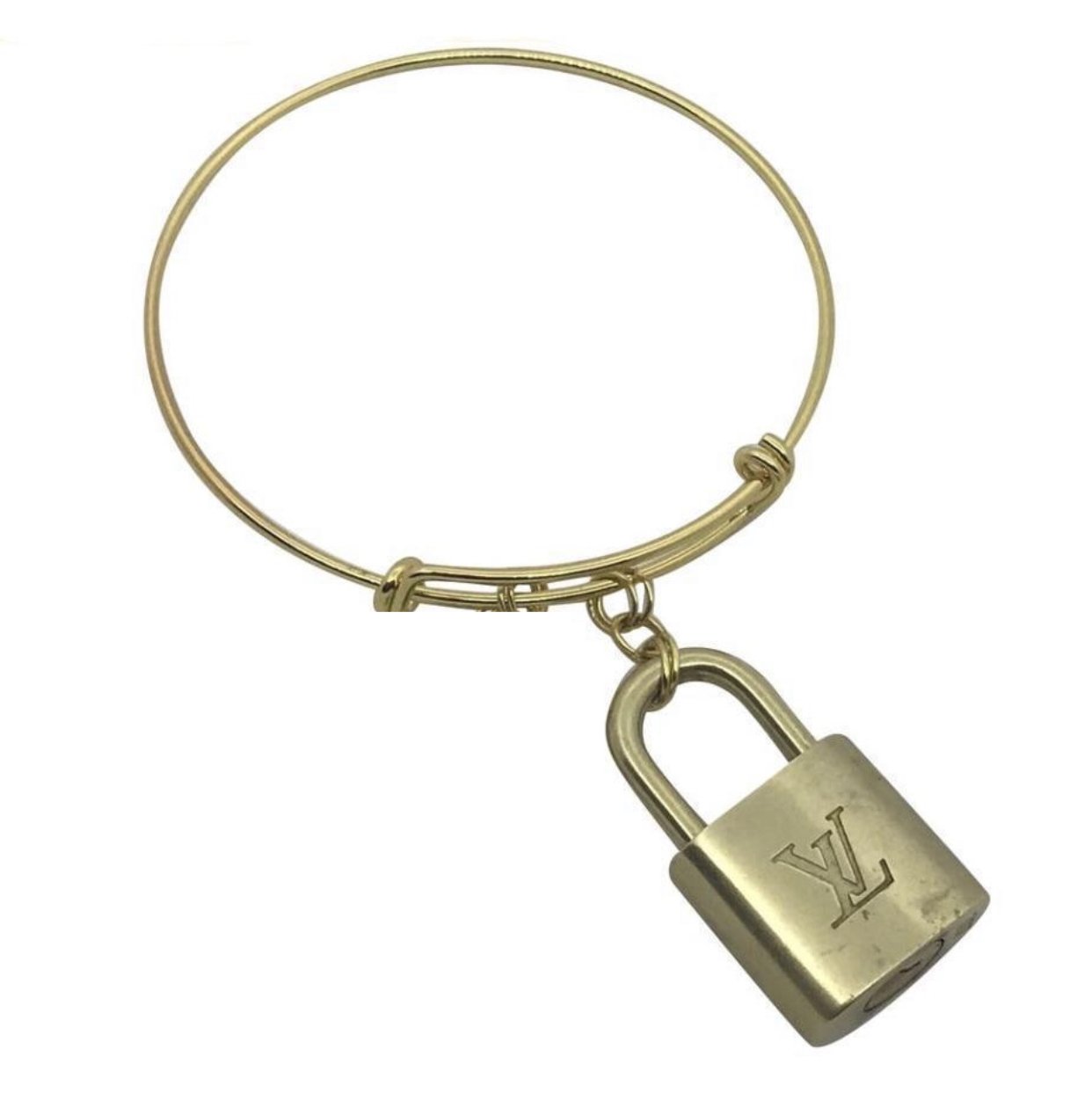 DS Louis Vuitton Lock It Double wrap bracelet, monogram canvas and gilt  padlock, with po - Jewellery & Watches
