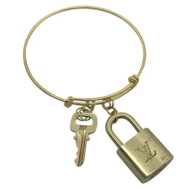 Just Gorgeous Studio Louis Vuitton Lock and Key Charm Bracelet