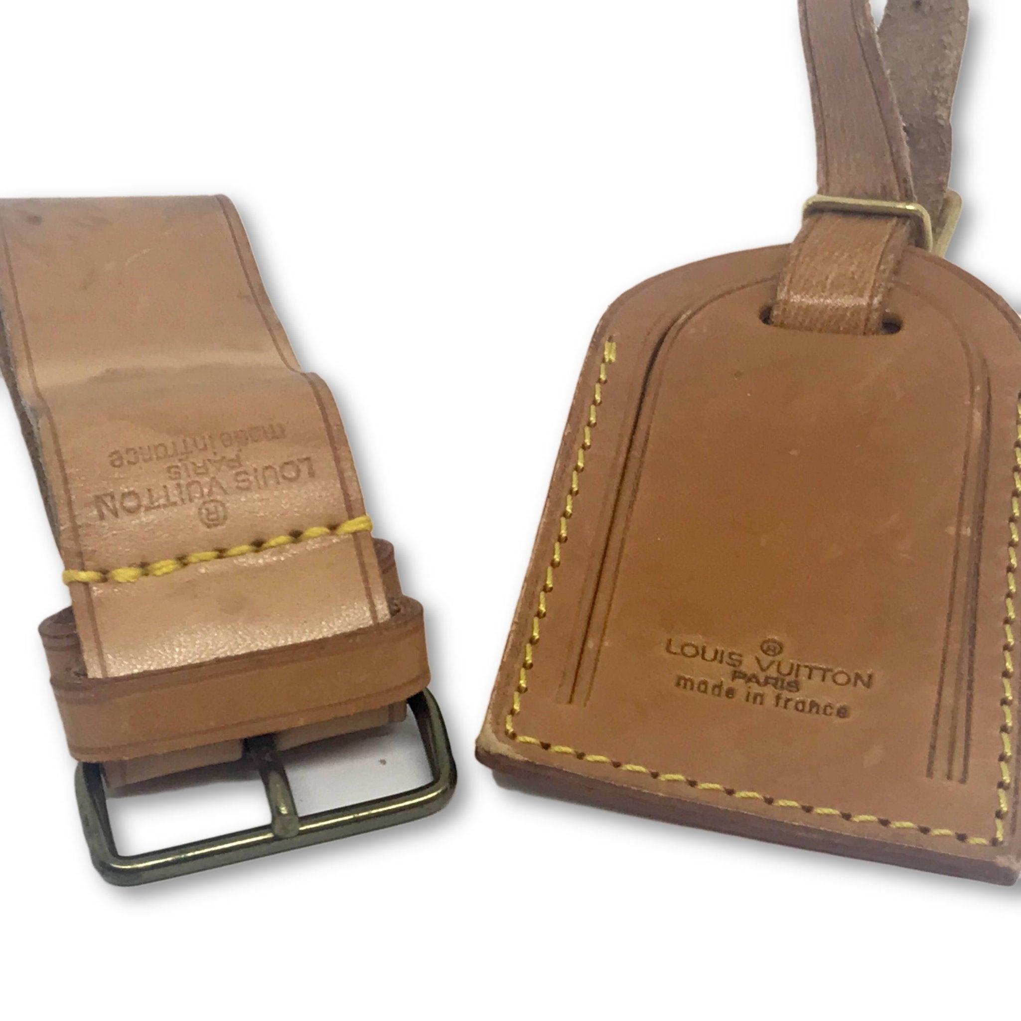 Louis Vuitton Luggage Tag Black Large Authentic 🎊