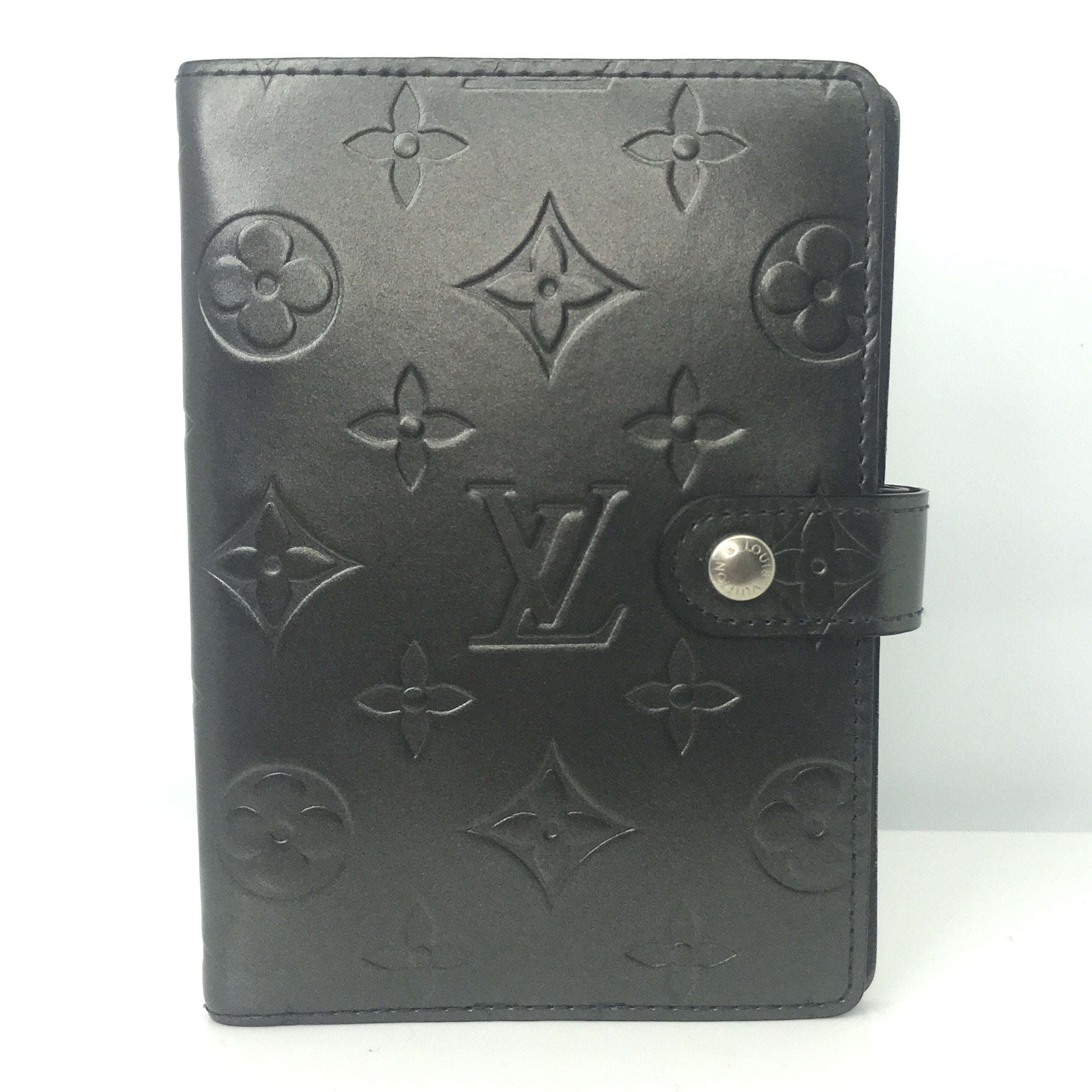 100% Guaranteed Authenticity - Louis Vuitton Matte Black Vernis Agenda –  Just Gorgeous Studio