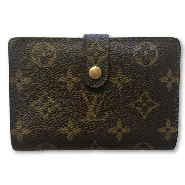 Authentic Louis Vuitton Brown Damier Ebene French Kisslock Wallet