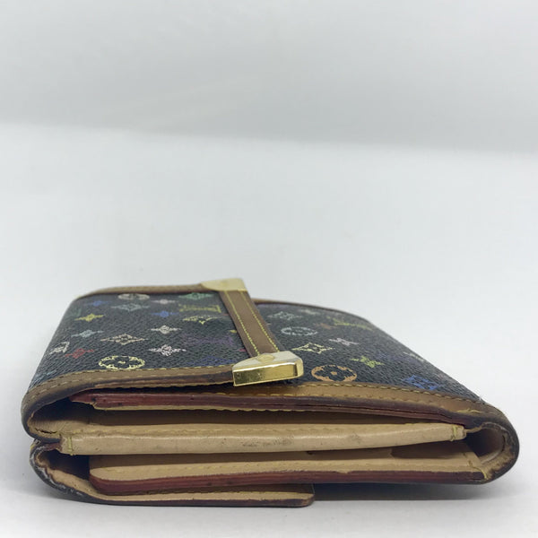 Louis Vuitton Brown Monogram Bi-Fold Compact Small Wallet Cloth
