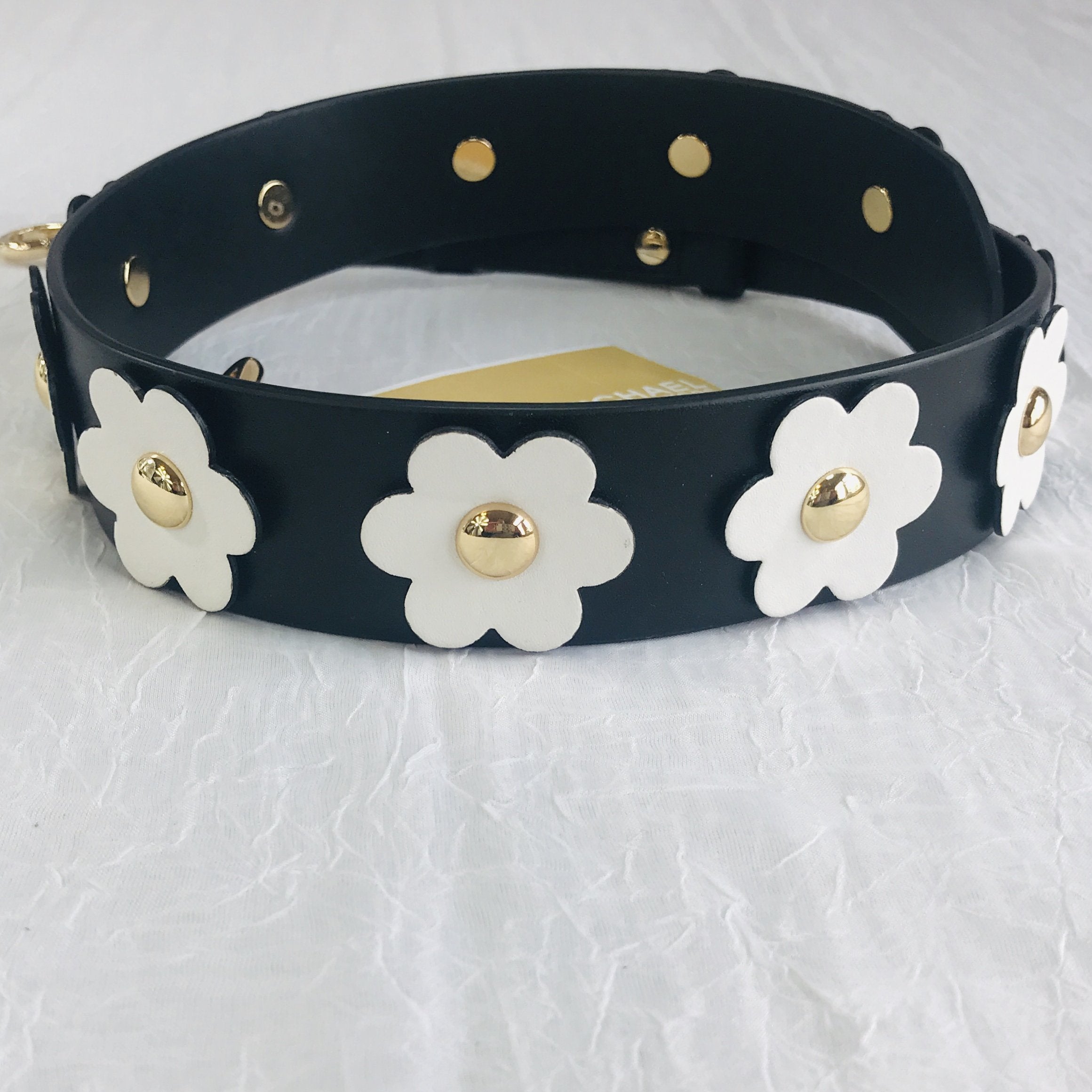 Michael Kors Floral Embellished Leather Shoulder Strap