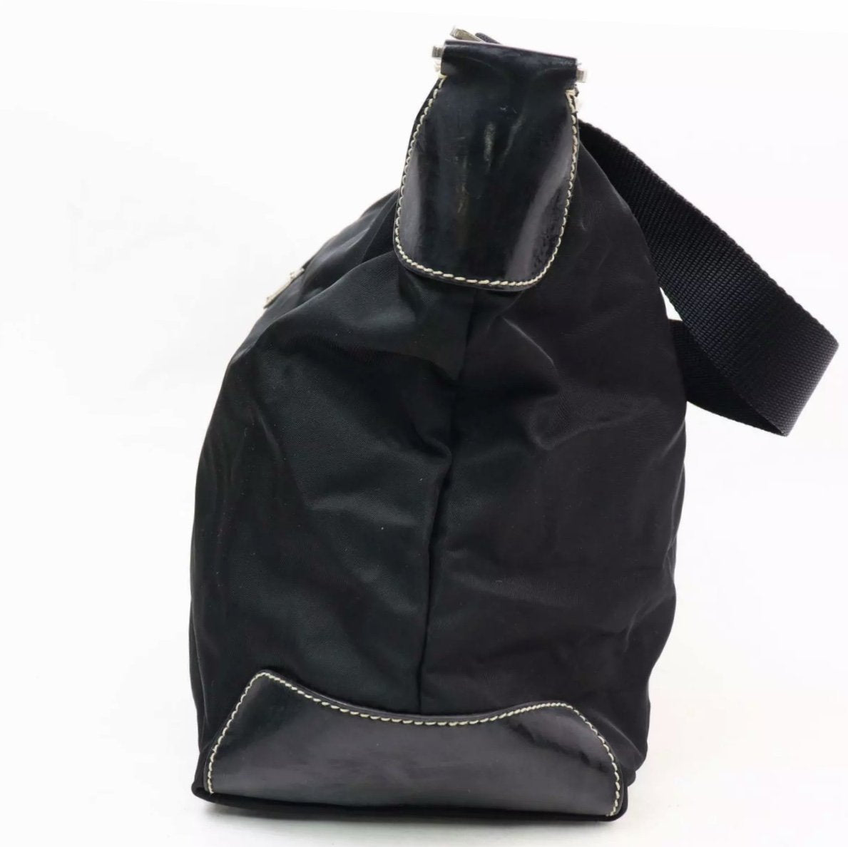 Sold at Auction: AUTHENTIC PRADA NYLON LEATHER SHOULDER BAG