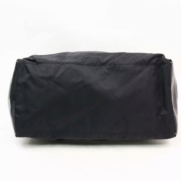 Authentic PRADA Patent Leather Black Nylon Tote Bag