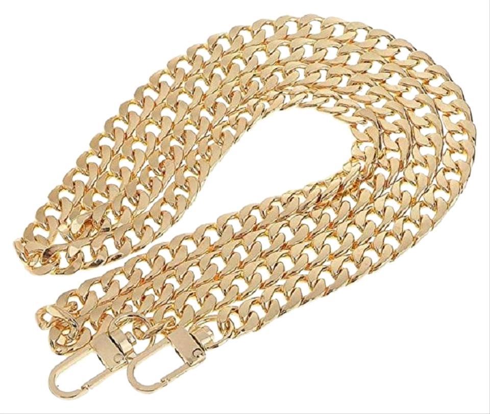 Gold Crossbody Oval Chain Strap Replacement for Louis Vuitton Pochette 47”