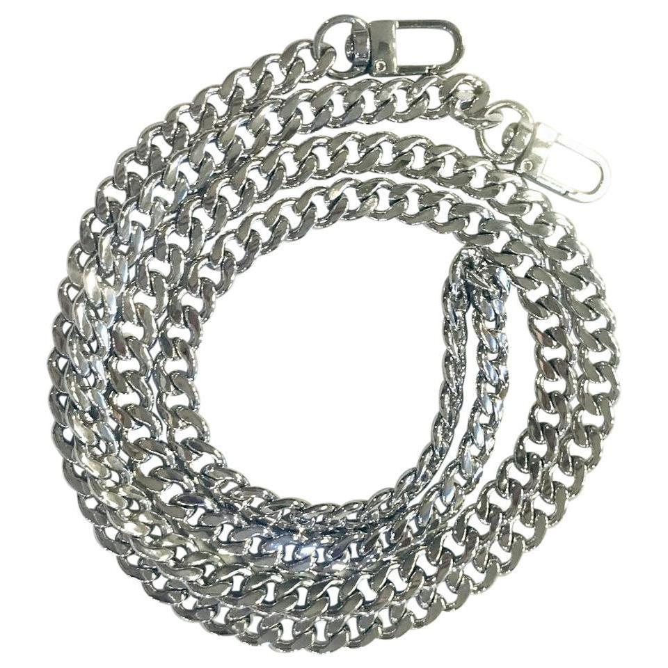 Chain Crossbody Strap Silver - 40 inch Length