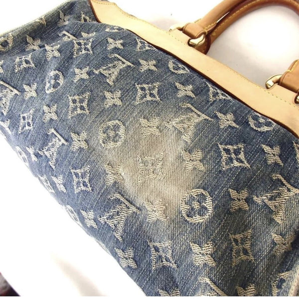 Louis Vuitton Limited Edition Blue Monogram Denim Speedy Round Bag -  ShopStyle