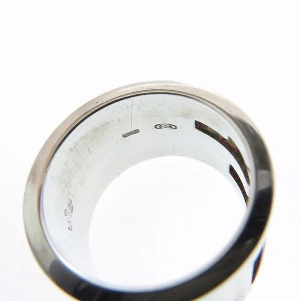 Yves Saint Laurent Monogram Ring (Silver) - Size 5